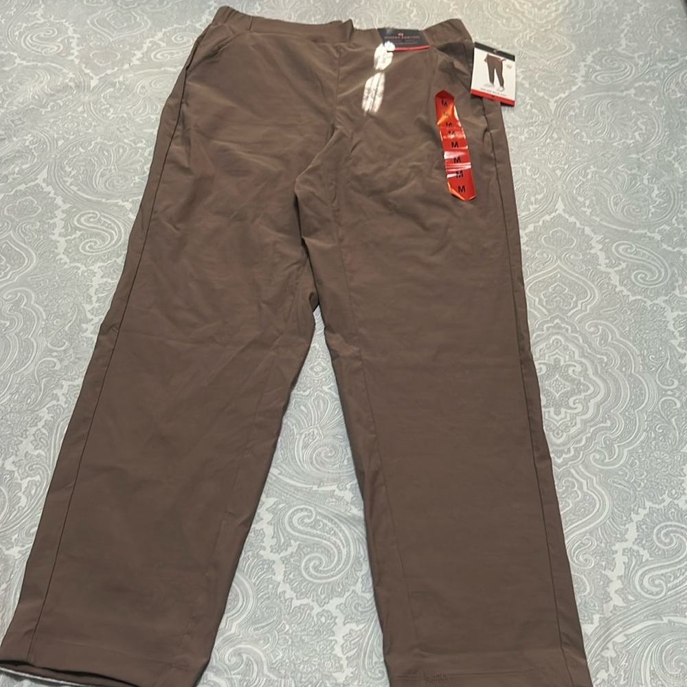 NWT Modern Ambition Brown High Rise Stretch Travel Pants size M - Picture 4 of 5
